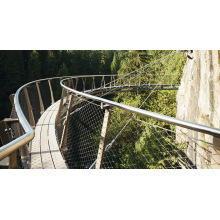 Acier inoxydable Suspension Bridge Railing Mesh / Stainless Steel Wire Rope Netting / Mesh